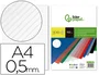 Liderpapel Tapa Encuadernacion Polipropileno Rayado 0.5mm Transparente A4 Paquete 100 Unidades