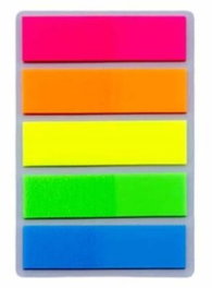 Roymart Notas Señaladoras de Acetato Transparente, Colores Surtidos, Pack de 100 Unidades