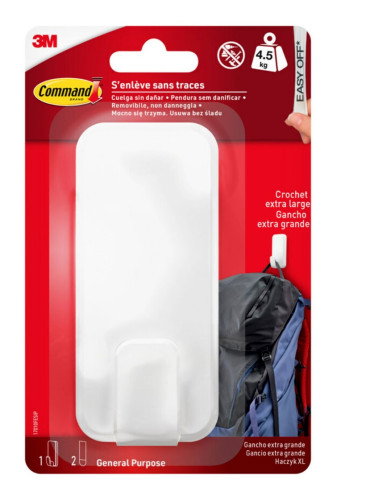 3M Command Gancho para Utensilios Extragrande Blanco 3M Command Gancho para Utensilios Extragrande Blanco