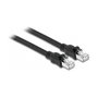Delock Cable de Red RJ45 Cat.6A F/UTP con Blindaje Metálico 5 m, Negro, Cat6a, FTP, Ethernet, DeLOCK