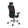 PIQUERAS Y CRESPO Silla de oficina Haches con mecanismo Sincro/Traslack Verde y Negro