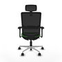 PIQUERAS Y CRESPO Silla de oficina Haches con mecanismo Sincro/Traslack Verde y Negro