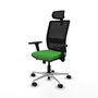PIQUERAS Y CRESPO Silla de oficina Haches con mecanismo Sincro/Traslack Verde y Negro