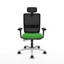 PIQUERAS Y CRESPO Silla de oficina Haches con mecanismo Sincro/Traslack Verde y Negro
