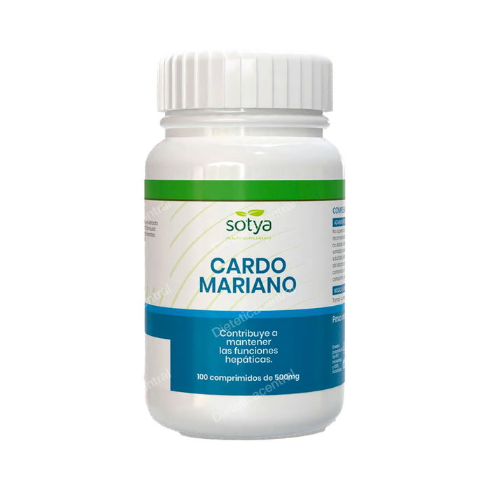 SOTYA Cardo Mariano 100 comprimidos de 500mg SOTYA Cardo Mariano 100 comprimidos de 500mg