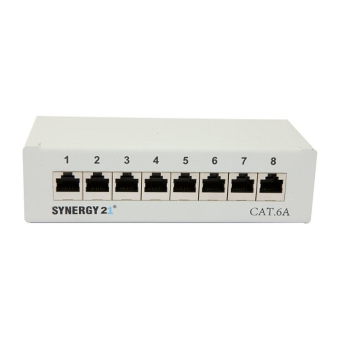 Synergy21 Patch Panel S216314 CAT6A 8xTP 500MHz Gris Synergy21 Patch Panel S216314 CAT6A 8xTP 500MHz Gris