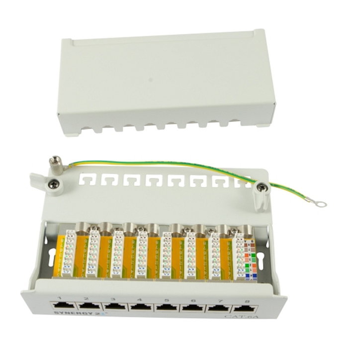 Synergy21 Patch Panel S216314 CAT6A 8xTP 500MHz Gris Synergy21 Patch Panel S216314 CAT6A 8xTP 500MHz Gris