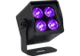 Algamlight Foco Par Led 4X4W Rgb+Ww Ip65 Con Batería Y W-Dmx Event Par 44 Quad Ip Compacto Y Versátil