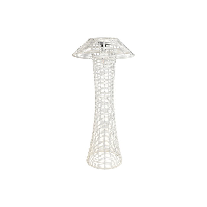 DKD Home Decor Lámpara Solar Seta de Ratán Sintético Blanco DKD Home Decor Lámpara Solar Seta de Ratán Sintético Blanco