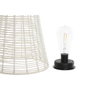 DKD Home Decor Lámpara Solar Seta de Ratán Sintético Blanco
