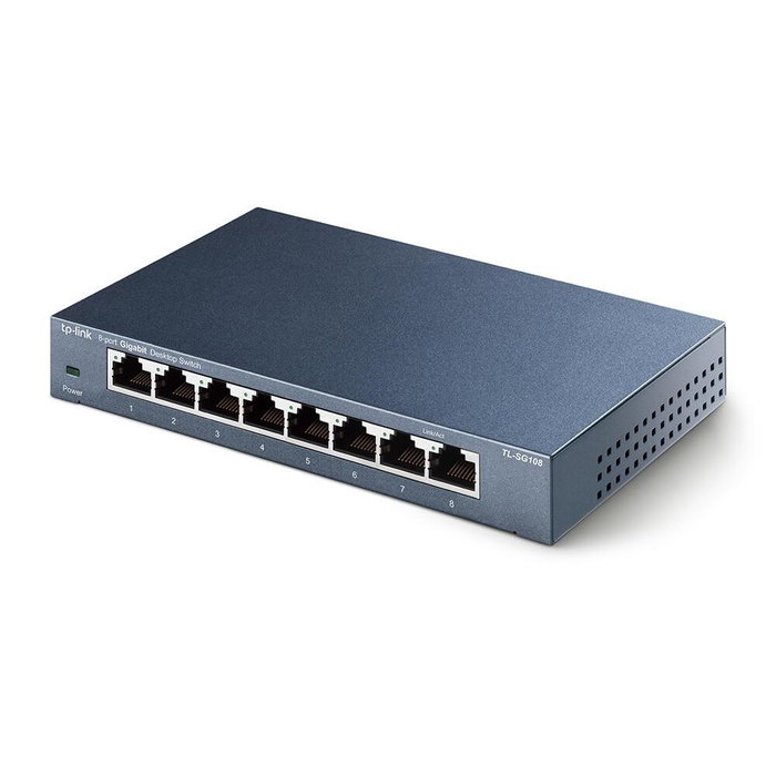 TP-Link TL-SG108 Switch Gigabit de 8 Puertos Negro TP-Link TL-SG108 Switch Gigabit de 8 Puertos Negro