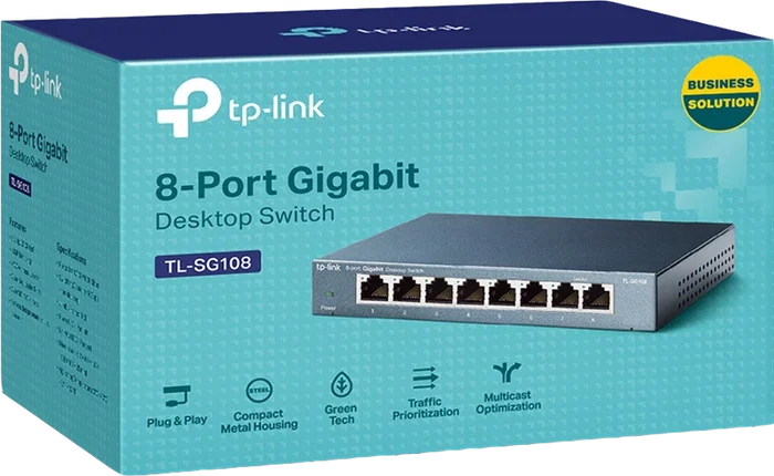 TP-Link Switch Gigabit TL-SG108 Negro Accesorios Informáticos TP-Link Switch Gigabit TL-SG108 Negro Accesorios Informáticos