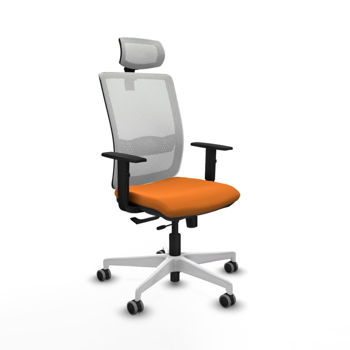 PIQUERAS Y CRESPO Silla de oficina Haches Naranja y Blanco PIQUERAS Y CRESPO Silla de oficina Haches Naranja y Blanco