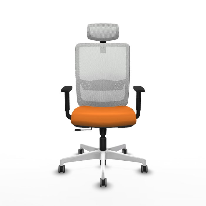 PIQUERAS Y CRESPO Silla de oficina Haches Naranja y Blanco PIQUERAS Y CRESPO Silla de oficina Haches Naranja y Blanco