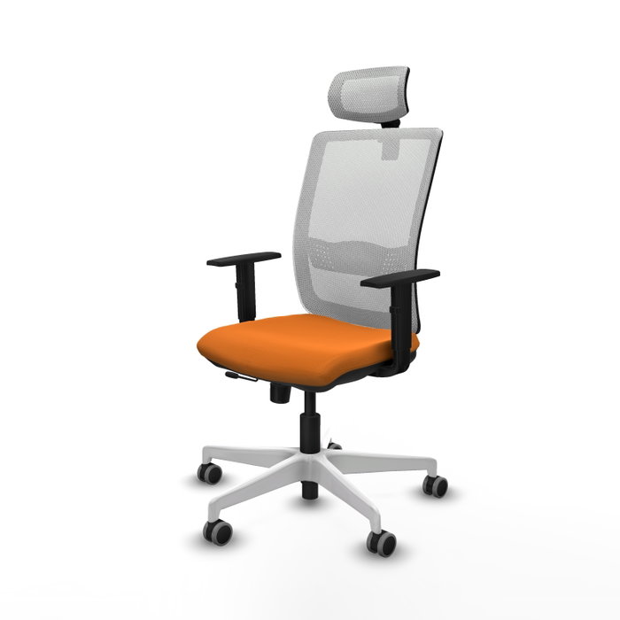 PIQUERAS Y CRESPO Silla de oficina Haches Naranja y Blanco PIQUERAS Y CRESPO Silla de oficina Haches Naranja y Blanco