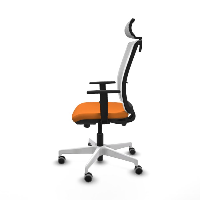 PIQUERAS Y CRESPO Silla de oficina Haches Naranja y Blanco PIQUERAS Y CRESPO Silla de oficina Haches Naranja y Blanco