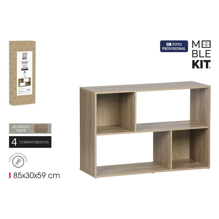 Moblekit Estantería SVEN de 4 compartimentos Moblekit Estantería SVEN de 4 compartimentos