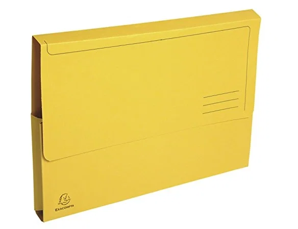 Exacompta Subcarpeta de Cartulina con Bolsa DIN A4 Amarillo