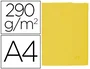 Exacompta Subcarpeta con Bolsa de Cartulina Reciclada DIN A4, Color Amarillo, 290 g/m², Certificado Blue Angel, Formato hasta A4