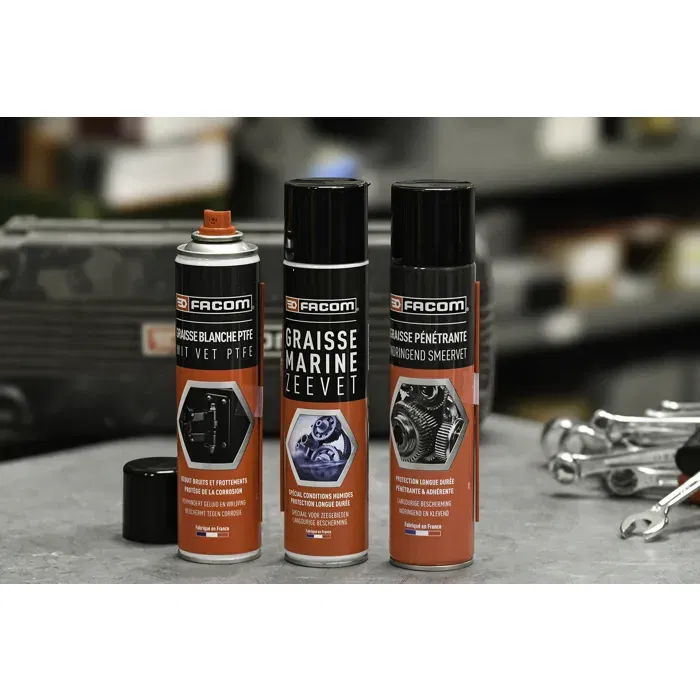 FACOM Grasa Penetrante Resistente Hidrofóbico 300 ml Protección contra Desgaste y Corrosión