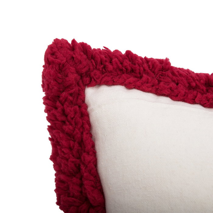 DKD Home Decor Fundas para Cojín de Terciopelo Surtido Burdeos y Blanco