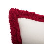 DKD Home Decor Fundas para Cojín de Terciopelo Surtido Burdeos y Blanco