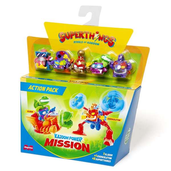 Magic Box Figura Superthings Kazoom Power Mission Action Pack Incluye 5 Superthings Uno Dorado 18x14x6 cm Modelos Surtidos Magic Box Figura Superthings Kazoom Power Mission Action Pack Incluye 5 Superthings Uno Dorado 18x14x6 cm Modelos Surtidos
