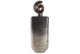 DKD Home Decor Jarrón Cristal Aluminio Multicolor 19x12x55 cm