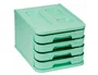 Faibo Fichero de Sobremesa de 4 Cajones Verde Pastel