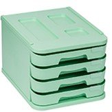 Faibo Fichero de 4 cajones verde pastel 28,5x37,5x23 cm