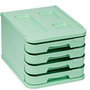 Faibo Fichero de 4 cajones verde pastel 28,5x37,5x23 cm