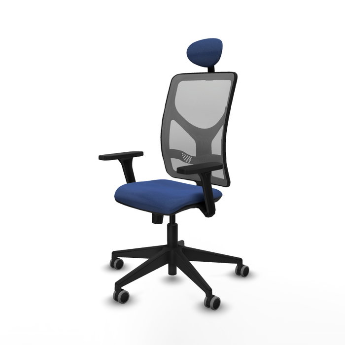 PIQUERAS Y CRESPO Silla de oficina Motilla, Mecanismo Sincro, Brazos 3D, Azul marino/Gris PIQUERAS Y CRESPO Silla de oficina Motilla, Mecanismo Sincro, Brazos 3D, Azul marino/Gris