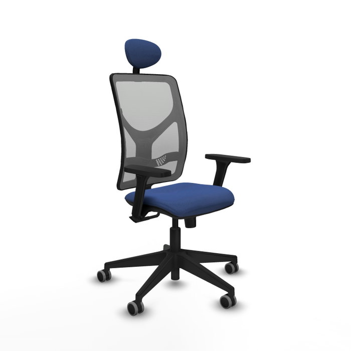 PIQUERAS Y CRESPO Silla de oficina Motilla, Mecanismo Sincro, Brazos 3D, Azul marino/Gris PIQUERAS Y CRESPO Silla de oficina Motilla, Mecanismo Sincro, Brazos 3D, Azul marino/Gris