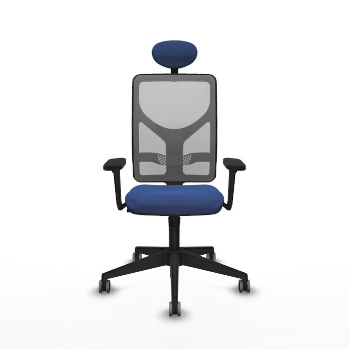 PIQUERAS Y CRESPO Silla de oficina Motilla, Mecanismo Sincro, Brazos 3D, Azul marino/Gris PIQUERAS Y CRESPO Silla de oficina Motilla, Mecanismo Sincro, Brazos 3D, Azul marino/Gris