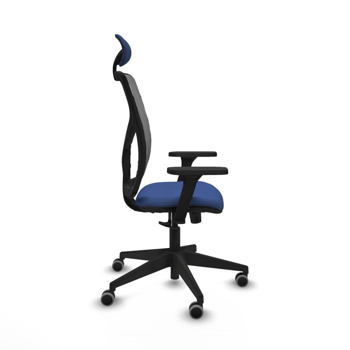 PIQUERAS Y CRESPO Silla de oficina Motilla, Mecanismo Sincro, Brazos 3D, Azul marino/Gris PIQUERAS Y CRESPO Silla de oficina Motilla, Mecanismo Sincro, Brazos 3D, Azul marino/Gris