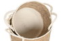 DKD Home Decor Set de 3 Cestas de Fibra y Algodón Crema y Natural