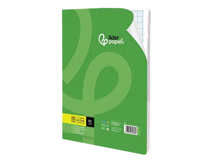 Liderpapel Recambio A4 100 Hojas 60gr Rayado Nº 46 4 Taladros Escolar