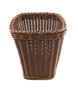 Inde Organizador Utensilios PP Rattan Cuadrado 14.4 cm x 19.3 cm x 14.8 cm (12 Unidades)