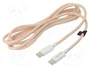 LogiLink Cable USB-C a USB-C 1,5 m Trenzado Nylon Rosa