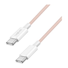 LogiLink Cable USB 2.0 Type-C a Type-C, 1,5 m, Rosa