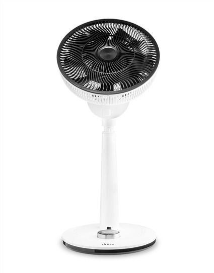 Duux DXCF03 Ventilador de Pie Silencioso Blanco 26 Velocidades Control Remoto Temporizador Modo Noche Potente 13 dB