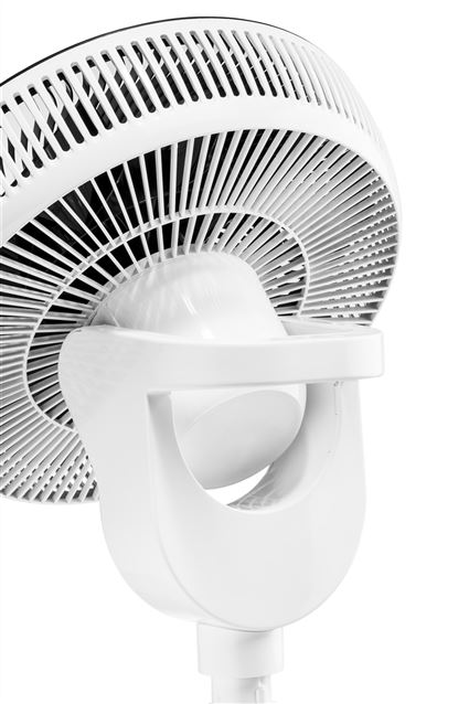 Duux DXCF03 Ventilador de Pie Silencioso Blanco 26 Velocidades Control Remoto Temporizador Modo Noche Potente 13 dB