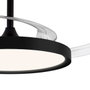 Cristalrecord Polaris Ventilador de Techo Negro con Aspas Retráctiles y LED 3CCT