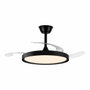Cristalrecord Polaris Ventilador de Techo Negro con Aspas Retráctiles y LED 3CCT