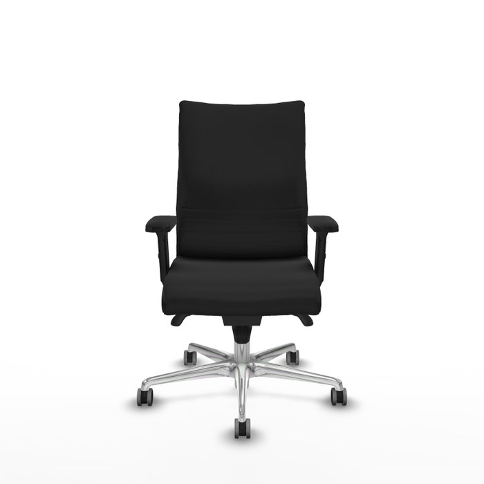 PIQUERAS Y CRESPO Silla Albacete confidente con mecanismo Sincro, Similpiel Negro, Base Aluminio PIQUERAS Y CRESPO Silla Albacete confidente con mecanismo Sincro, Similpiel Negro, Base Aluminio