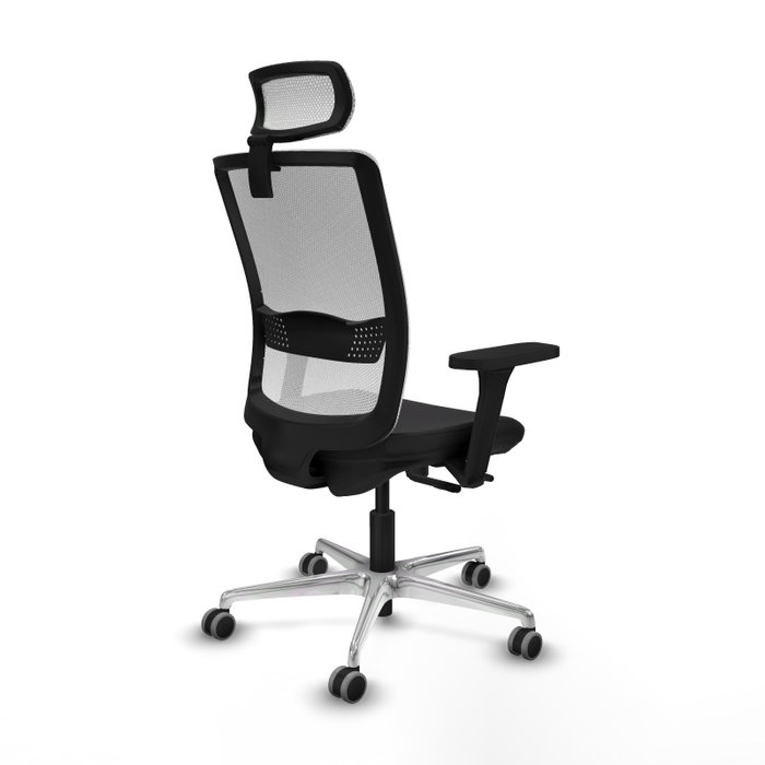 PIQUERAS Y CRESPO Silla de oficina Haches con mecanismo Sincro/Traslack Negro y Blanco