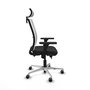 PIQUERAS Y CRESPO Silla de oficina Haches con mecanismo Sincro/Traslack Negro y Blanco