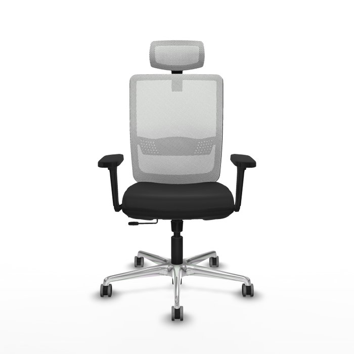 PIQUERAS Y CRESPO Silla de oficina Haches con mecanismo Sincro/Traslack Negro y Blanco