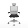 PIQUERAS Y CRESPO Silla de oficina Haches con mecanismo Sincro/Traslack Negro y Blanco