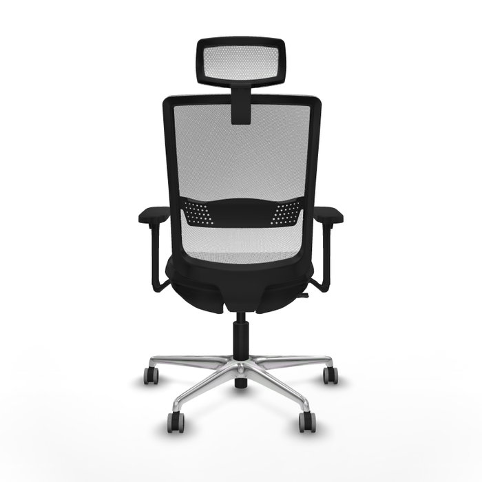 PIQUERAS Y CRESPO Silla de oficina Haches con mecanismo Sincro/Traslack Negro y Blanco